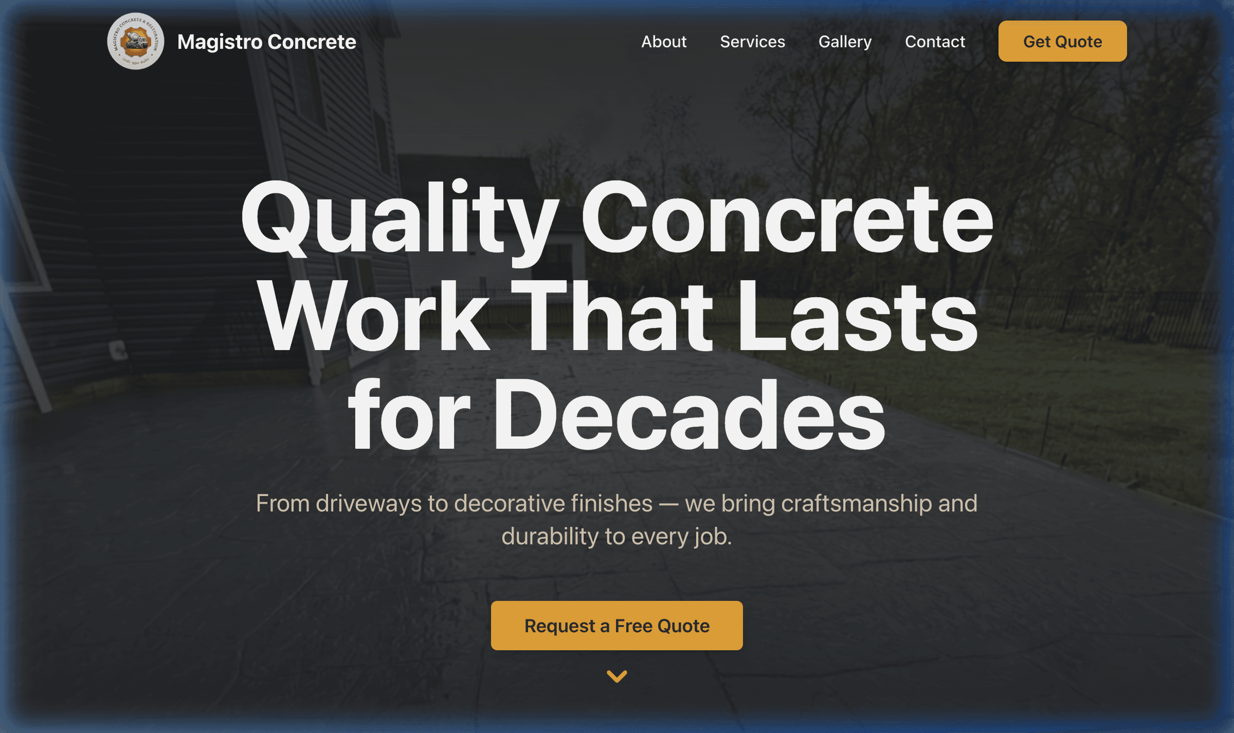 Magistro Concrete — Cleveland area web development case study