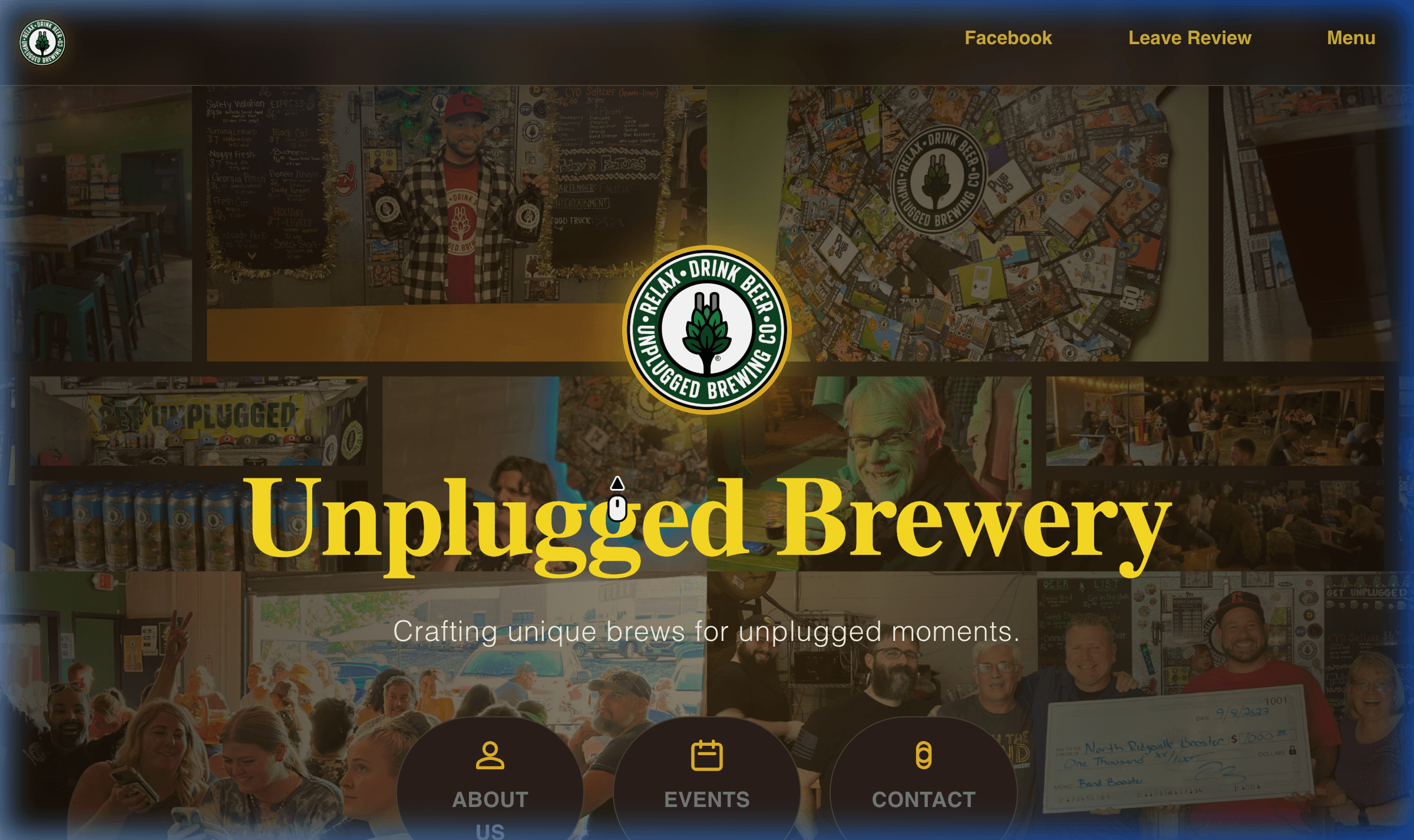 Unplugged Brewing Co — Cleveland area web development case study