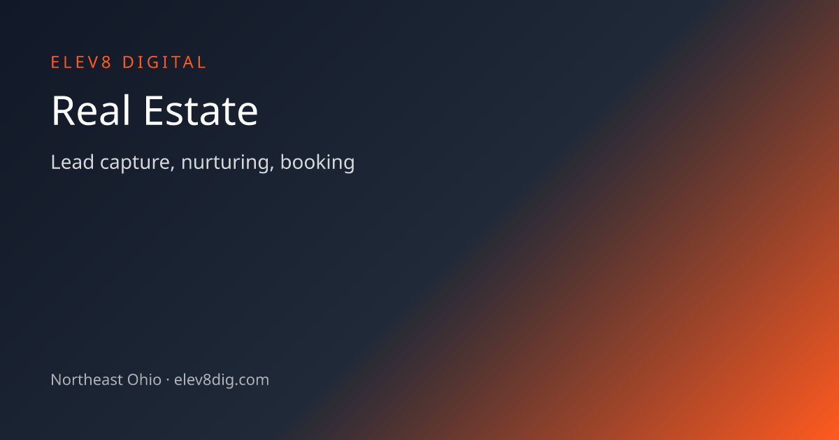 Real Estate Lead Automation & SEO | Elev8 Digital | Elev8 Digital